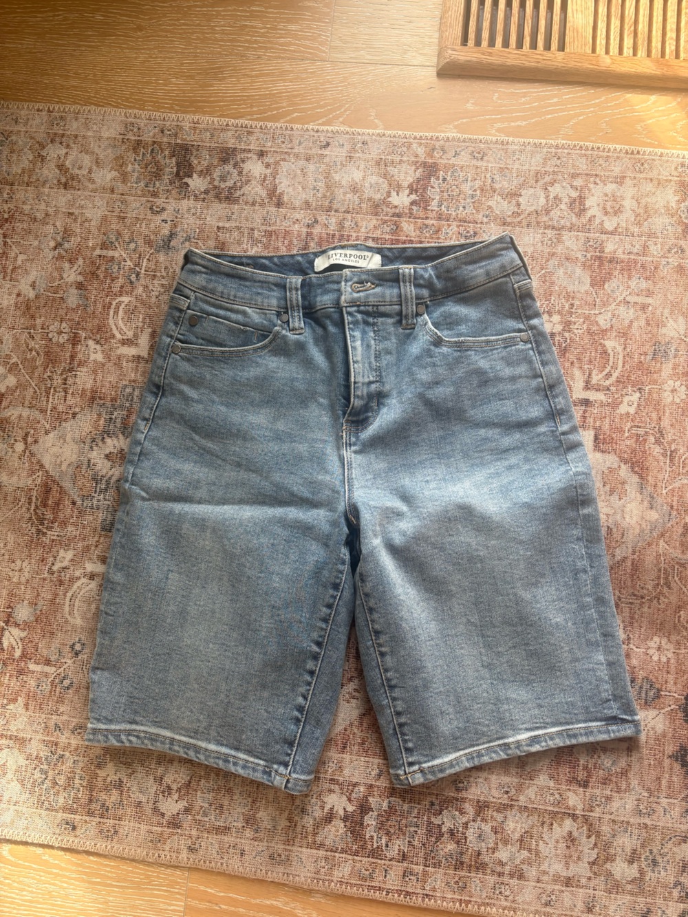 Liverpool Light Blue Jean Shorts